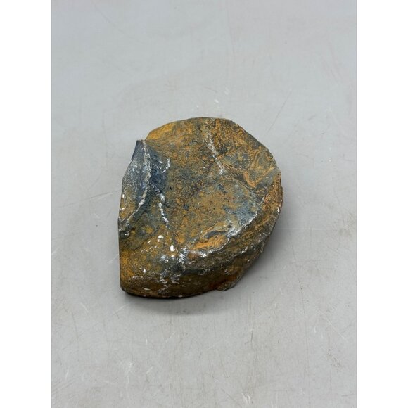 Blue Brazilian Agate Stone Half With Polished Surface & Natural Raw Edges READ - Picture 2 of 12